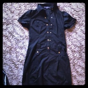 Black button dress